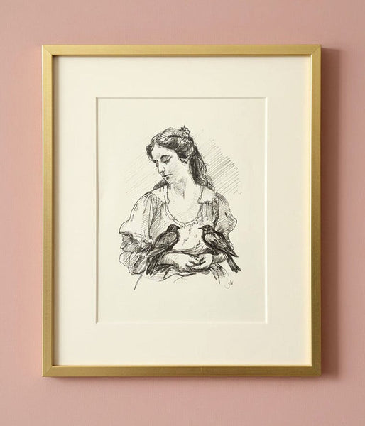 OF FEATHERS - Original Signed Drawing
